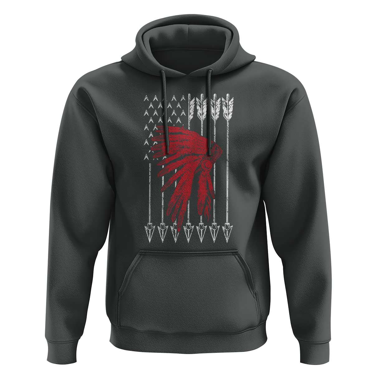 Native American Teepee American Flag Hoodie