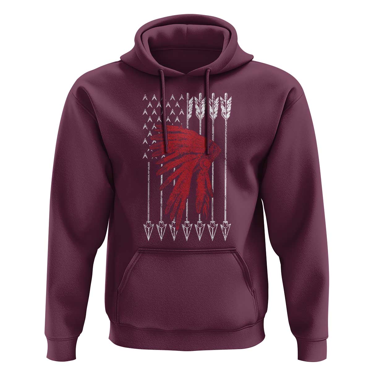 Native American Teepee American Flag Hoodie