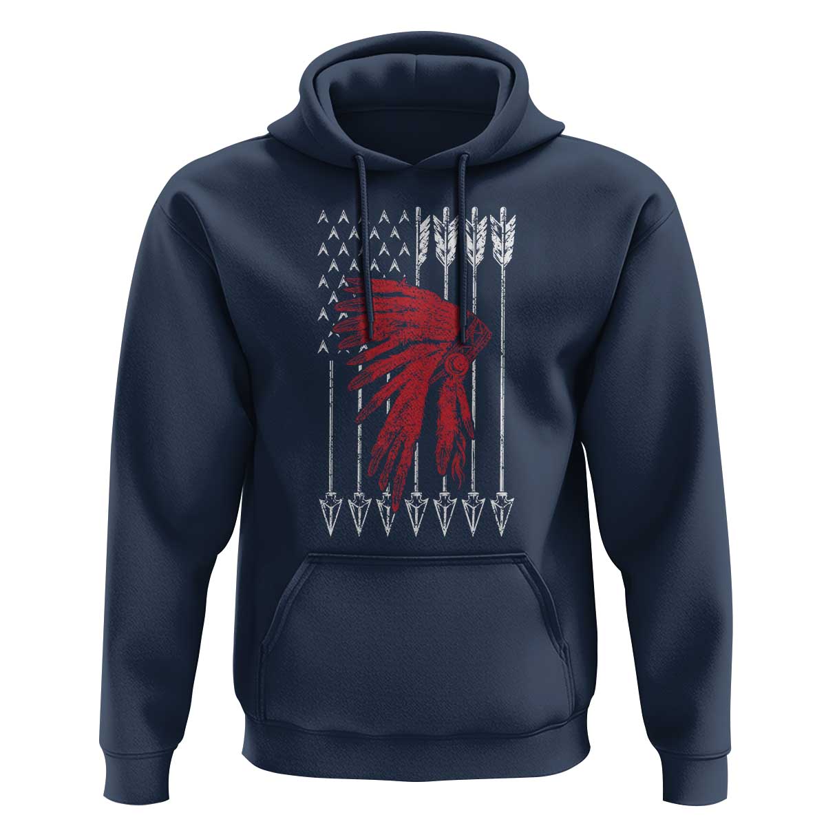 Native American Teepee American Flag Hoodie
