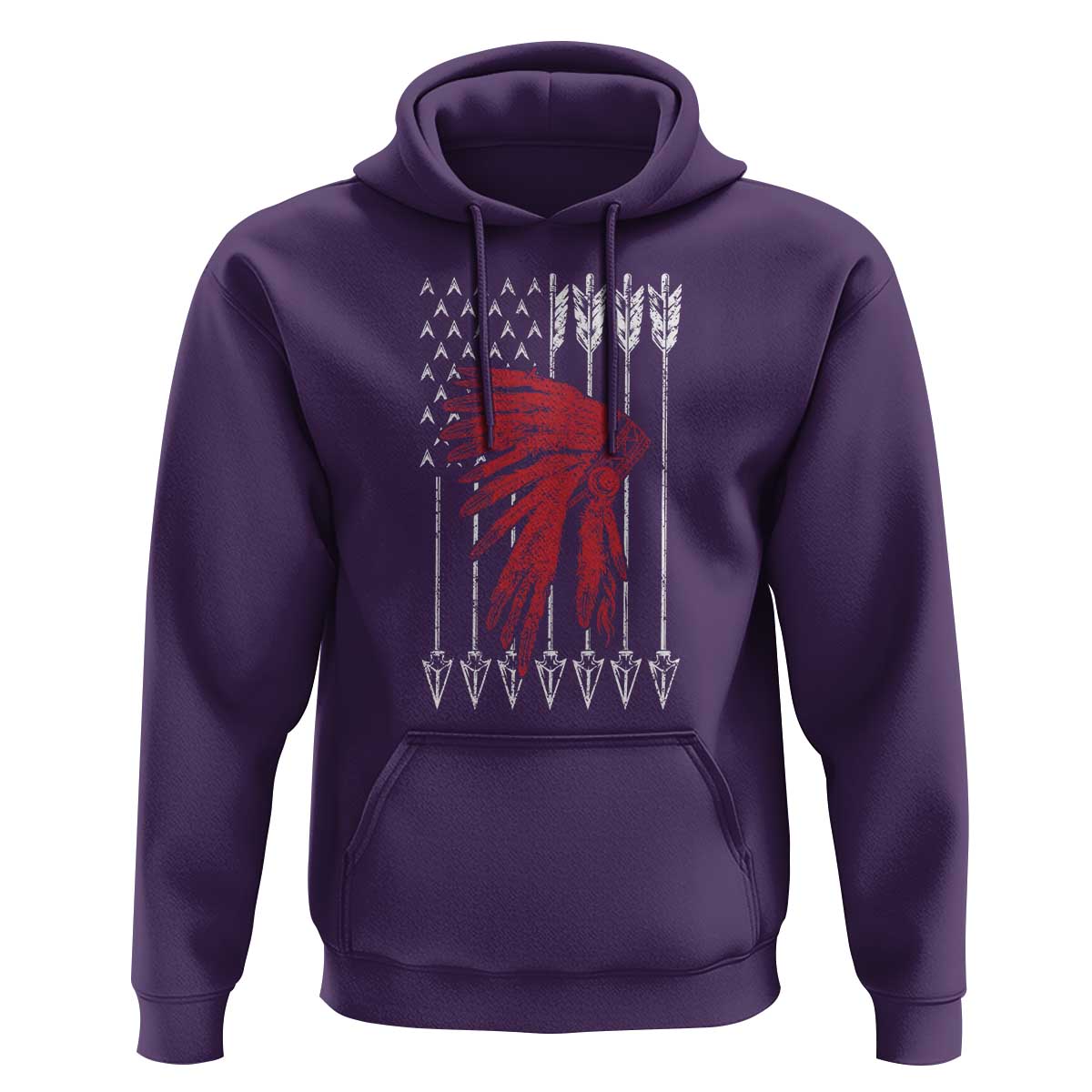 Native American Teepee American Flag Hoodie
