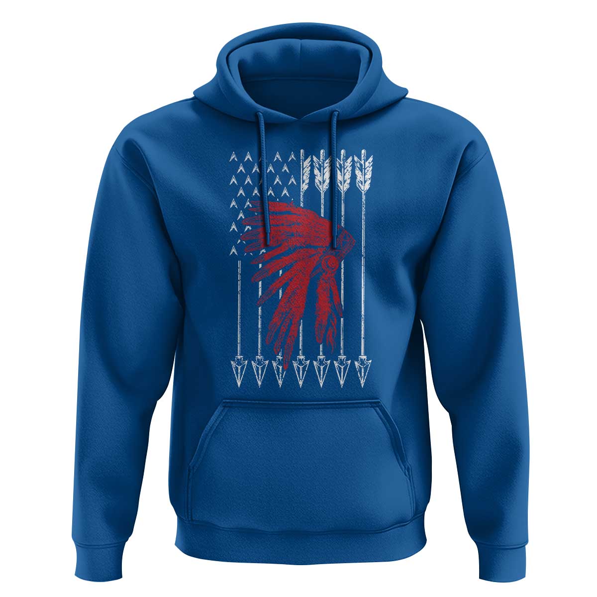 Native American Teepee American Flag Hoodie