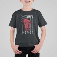 Native American Teepee American Flag T Shirt For Kid