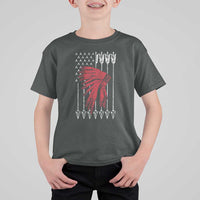 Native American Teepee American Flag T Shirt For Kid