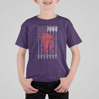 Native American Teepee American Flag T Shirt For Kid