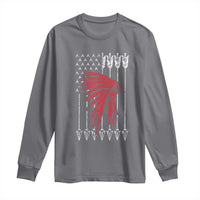 Native American Teepee American Flag Long Sleeve Shirt