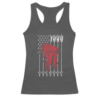 Native American Teepee American Flag Racerback Tank Top