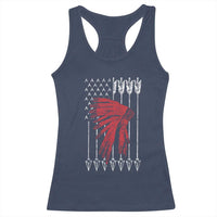 Native American Teepee American Flag Racerback Tank Top
