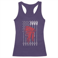 Native American Teepee American Flag Racerback Tank Top