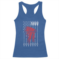Native American Teepee American Flag Racerback Tank Top