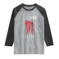 Native American Teepee American Flag Raglan Shirt