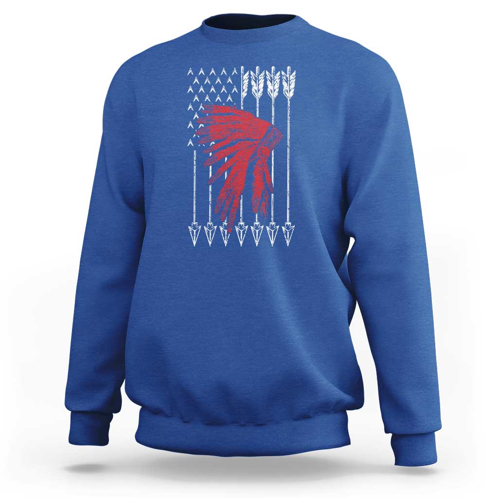 Native American Teepee American Flag Sweatshirt