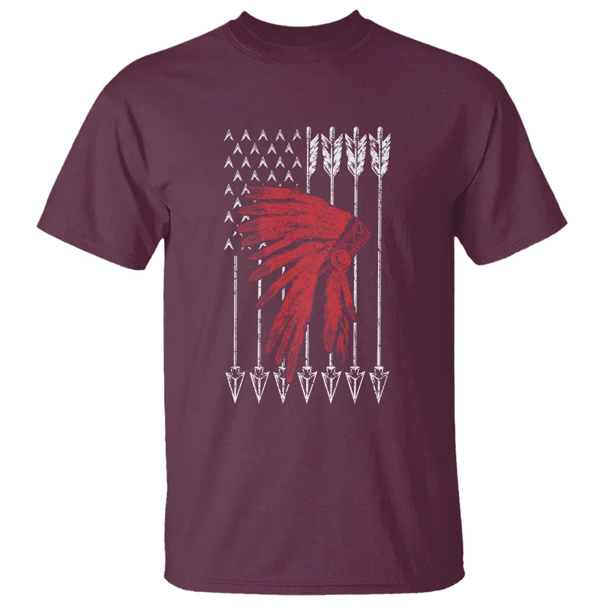 Native American Teepee American Flag T Shirt