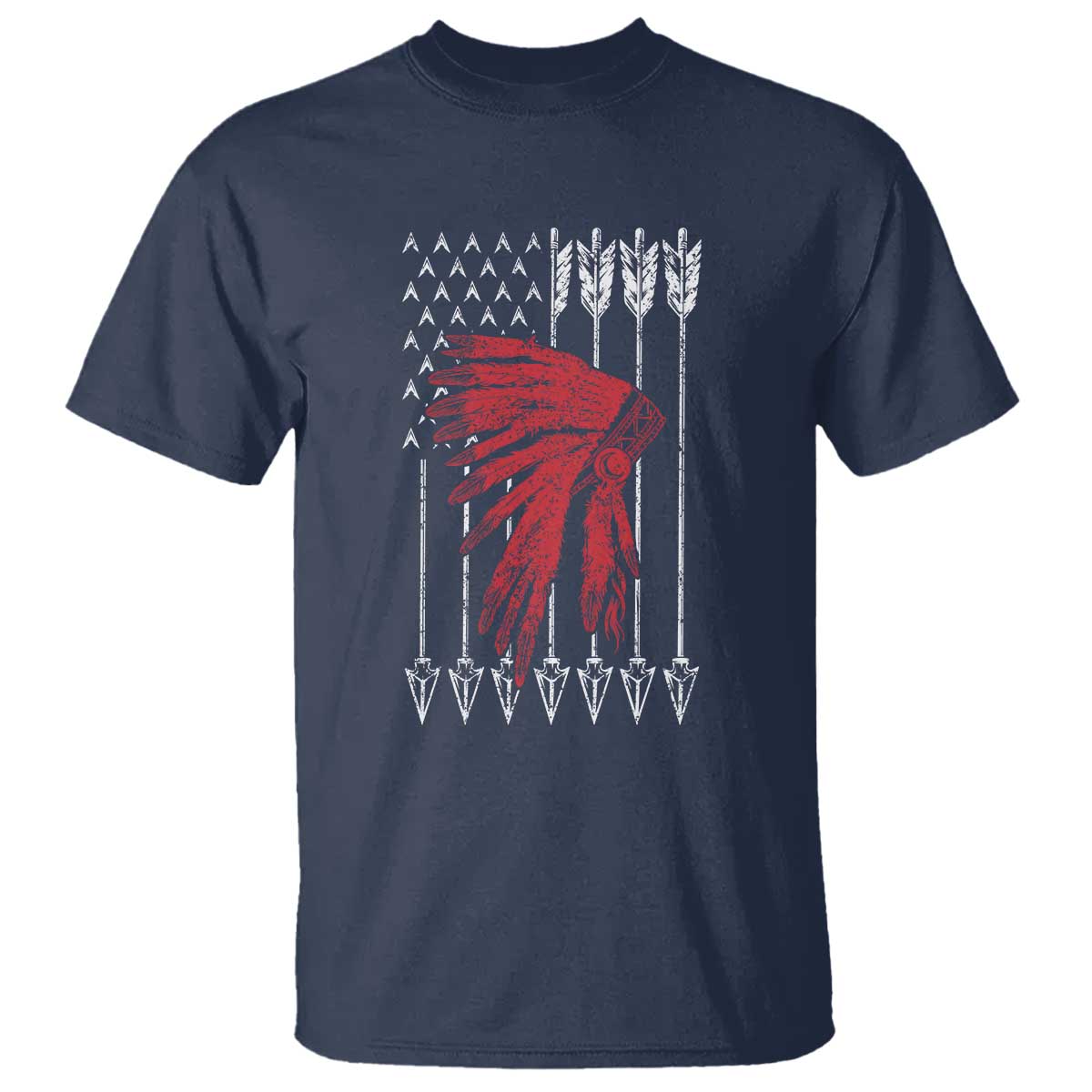Native American Teepee American Flag T Shirt