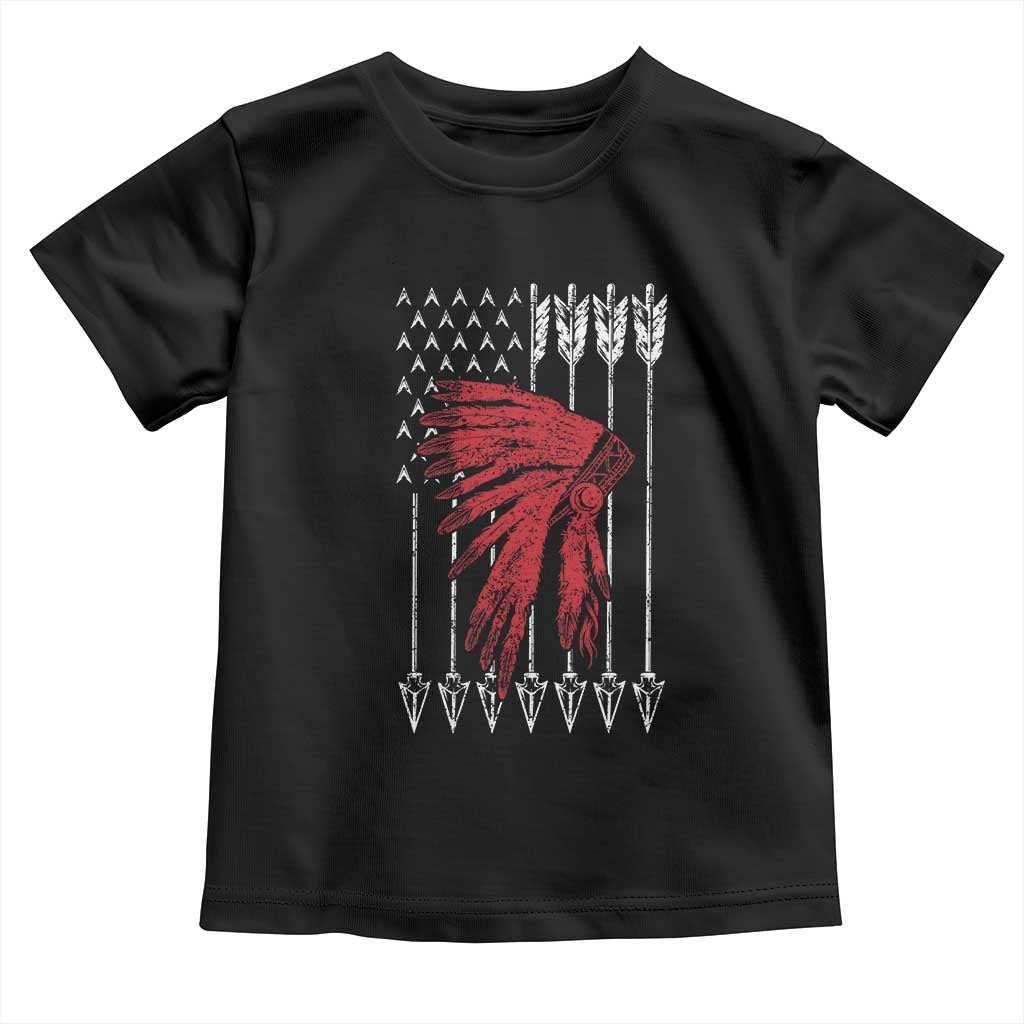 Native American Teepee American Flag Toddler T Shirt