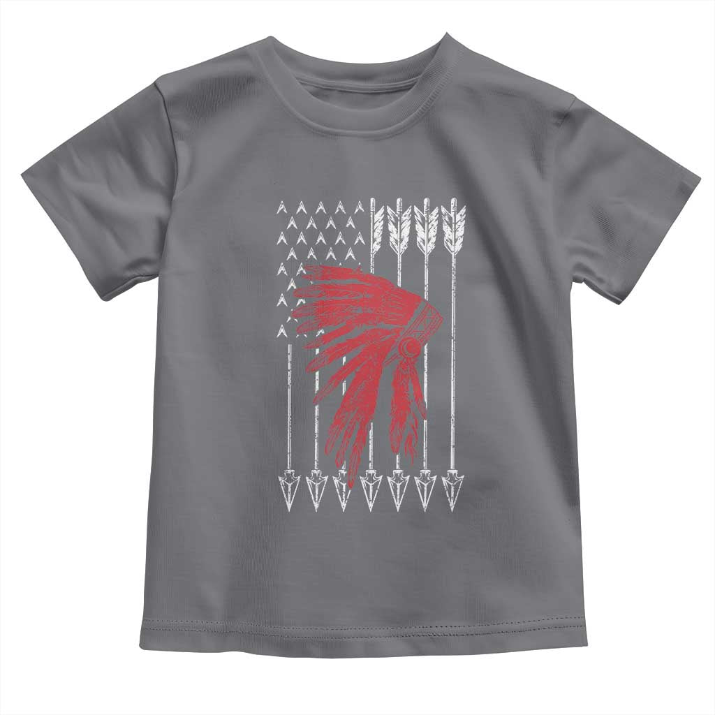 Native American Teepee American Flag Toddler T Shirt