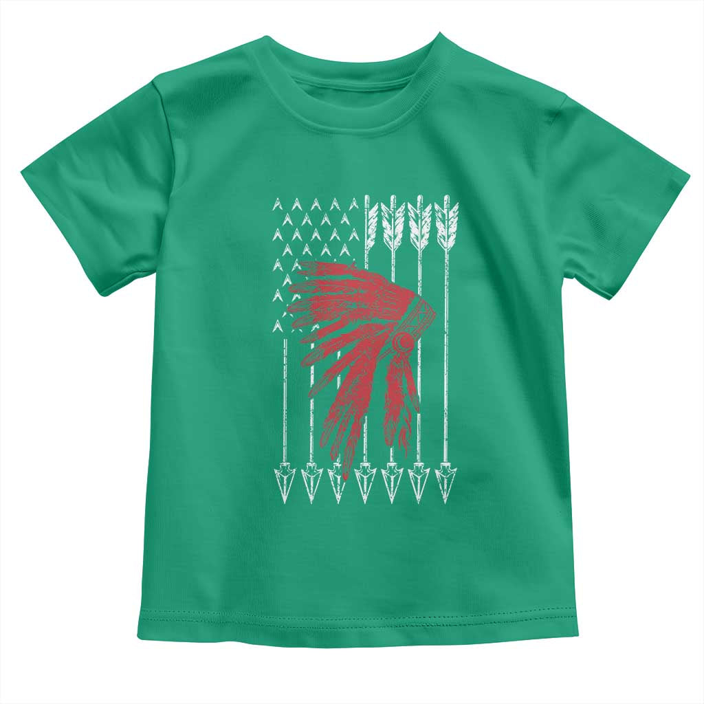 Native American Teepee American Flag Toddler T Shirt