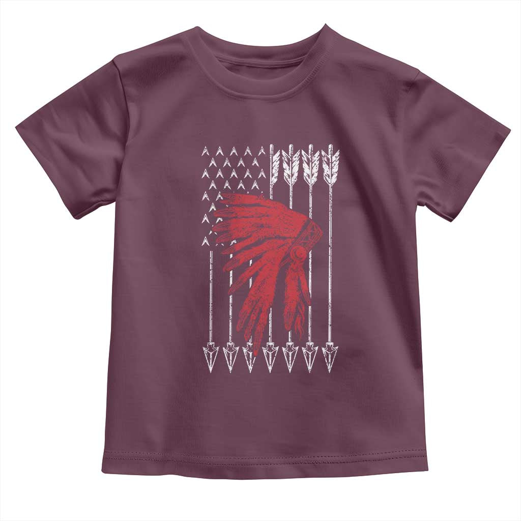 Native American Teepee American Flag Toddler T Shirt