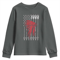 Native American Teepee American Flag Youth Sweatshirt
