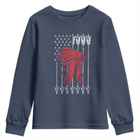 Native American Teepee American Flag Youth Sweatshirt