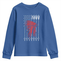 Native American Teepee American Flag Youth Sweatshirt