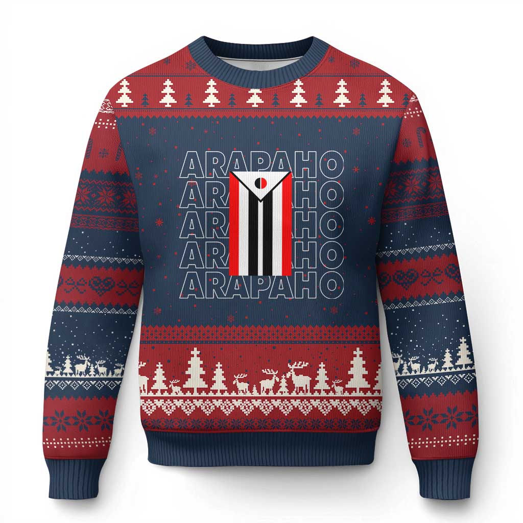 Arapaho Nation Flag Symbol Ugly Christmas Sweater