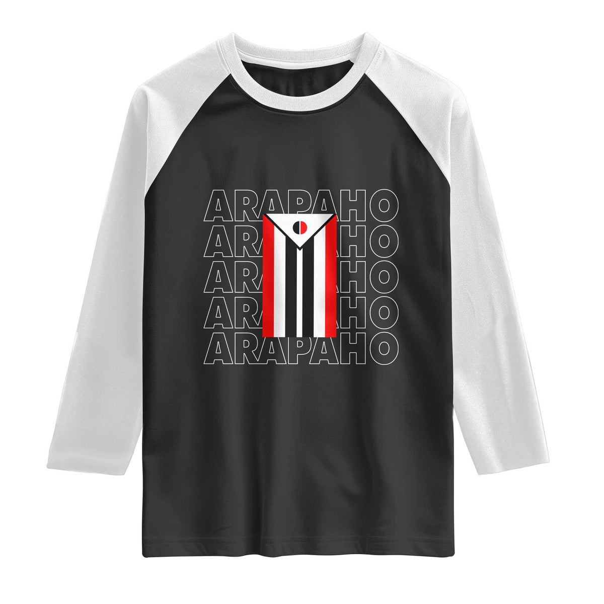 Arapaho Nation Flag Symbol Raglan Shirt
