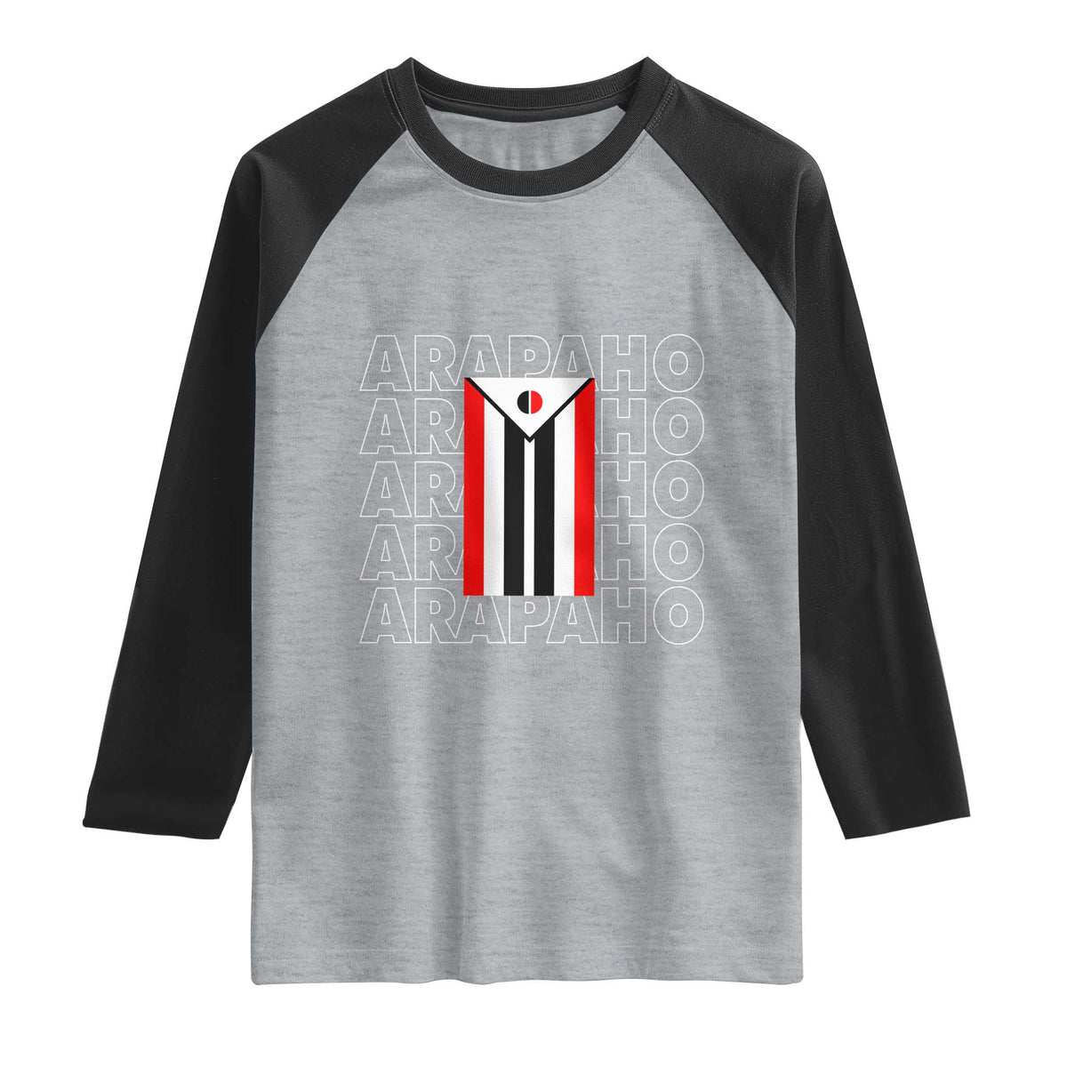 Arapaho Nation Flag Symbol Raglan Shirt