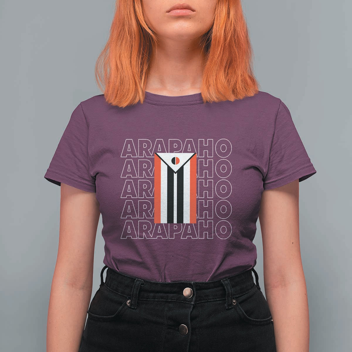 Arapaho Nation Flag Symbol T Shirt For Women