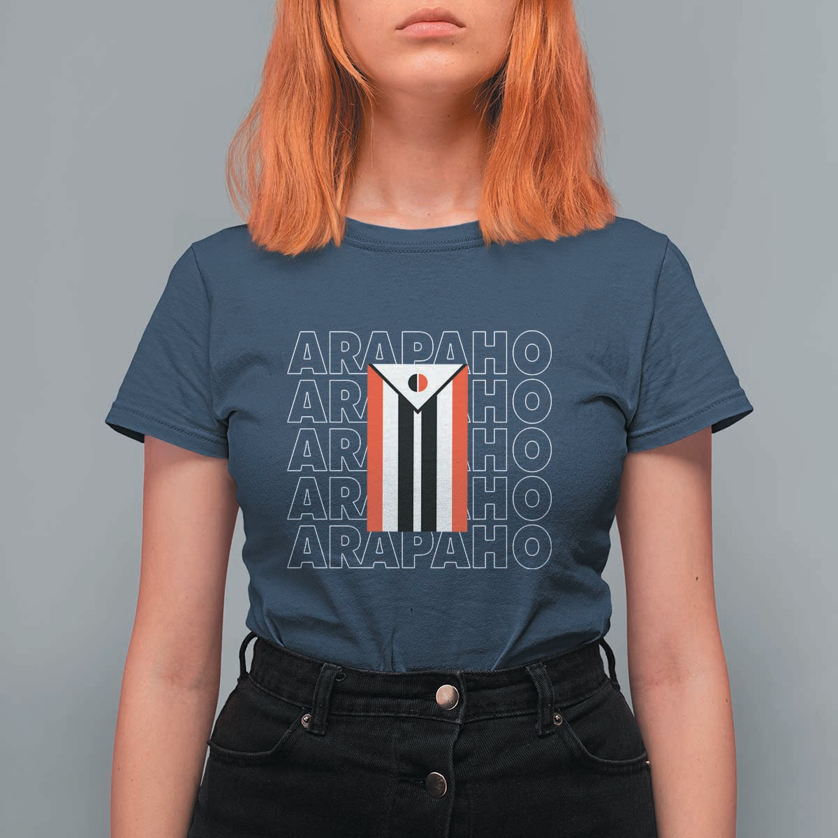 Arapaho Nation Flag Symbol T Shirt For Women