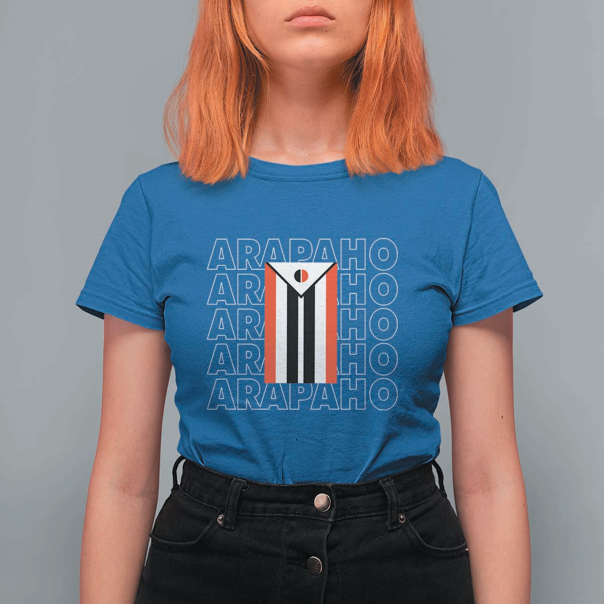 Arapaho Nation Flag Symbol T Shirt For Women