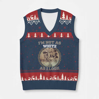 Native American Heritage V-Neck Knit Sweater Vest I'm Not As White As I Look