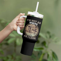 Native American Heritage Tumbler With Handle I'm Not As White As I Look