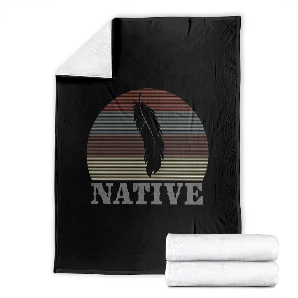 Native Indian American Pride Indigenous Native American Throw Blanket