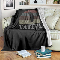Native Indian American Pride Indigenous Native American Throw Blanket