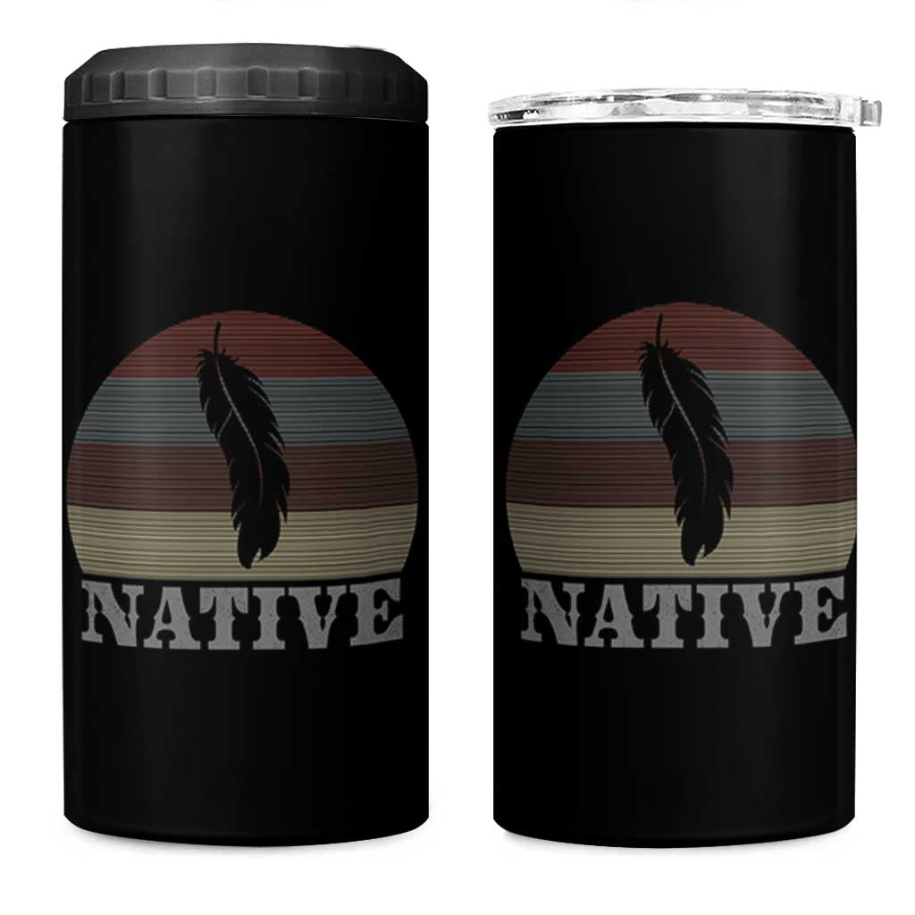 Native Indian American Pride Indigenous Native American 4 in 1 Can Cooler Tumbler