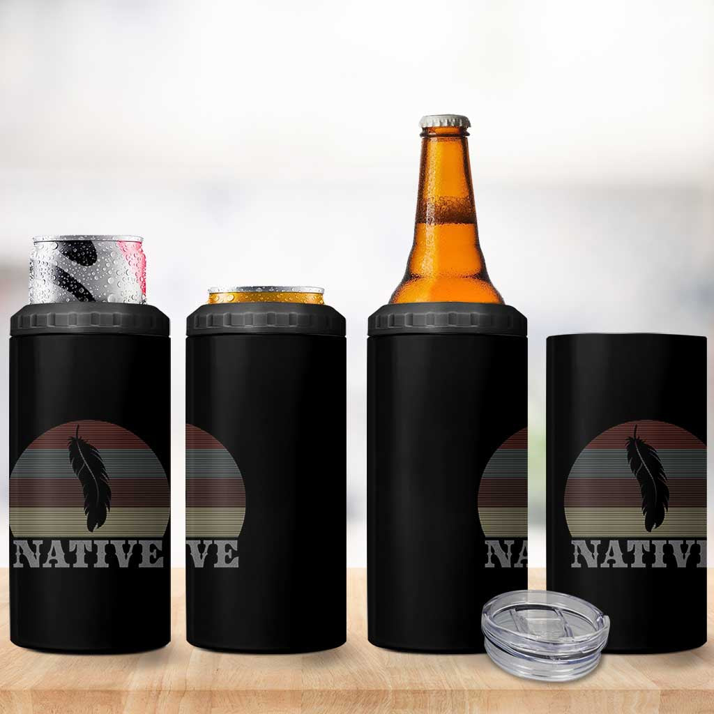 Native Indian American Pride Indigenous Native American 4 in 1 Can Cooler Tumbler