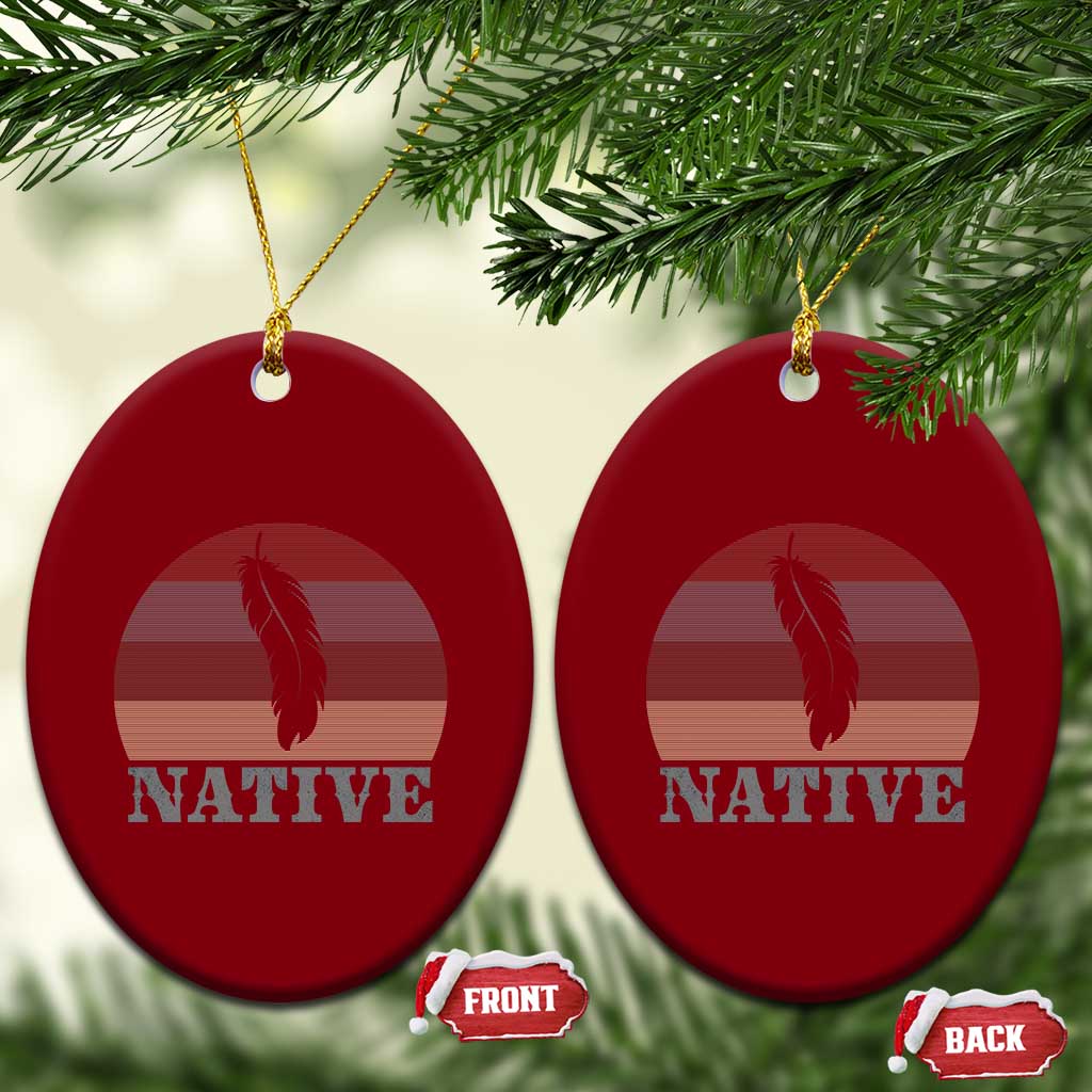 Native Indian American Pride Indigenous Native American Ceramic Ornament
