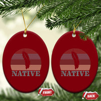 Native Indian American Pride Indigenous Native American Ceramic Ornament