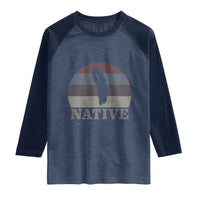 Native Indian American Pride Indigenous Native American Raglan Shirt