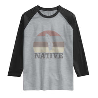Native Indian American Pride Indigenous Native American Raglan Shirt