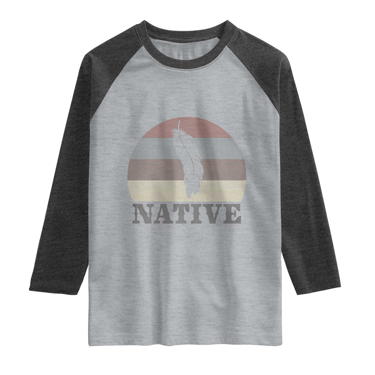Native Indian American Pride Indigenous Native American Raglan Shirt