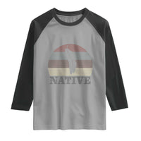 Native Indian American Pride Indigenous Native American Raglan Shirt