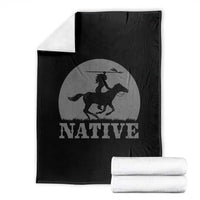 Northwest Native American Knight Pride Mountain Warrior Throw Blanket