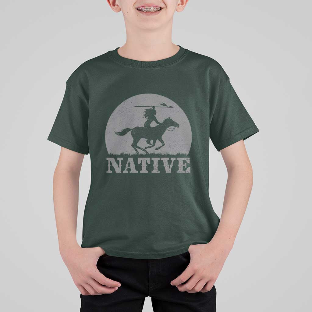 Northwest Native American Knight Pride Mountain Warrior T Shirt For Kid