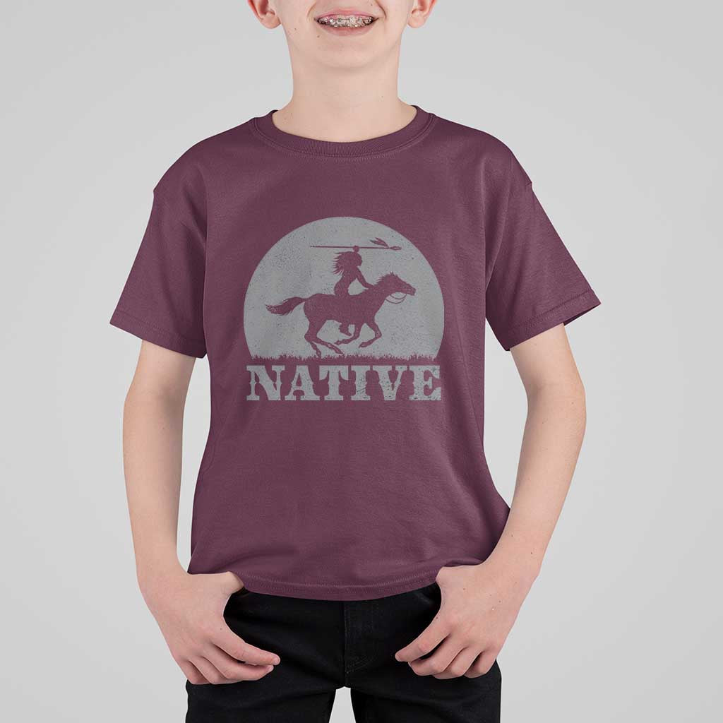 Northwest Native American Knight Pride Mountain Warrior T Shirt For Kid