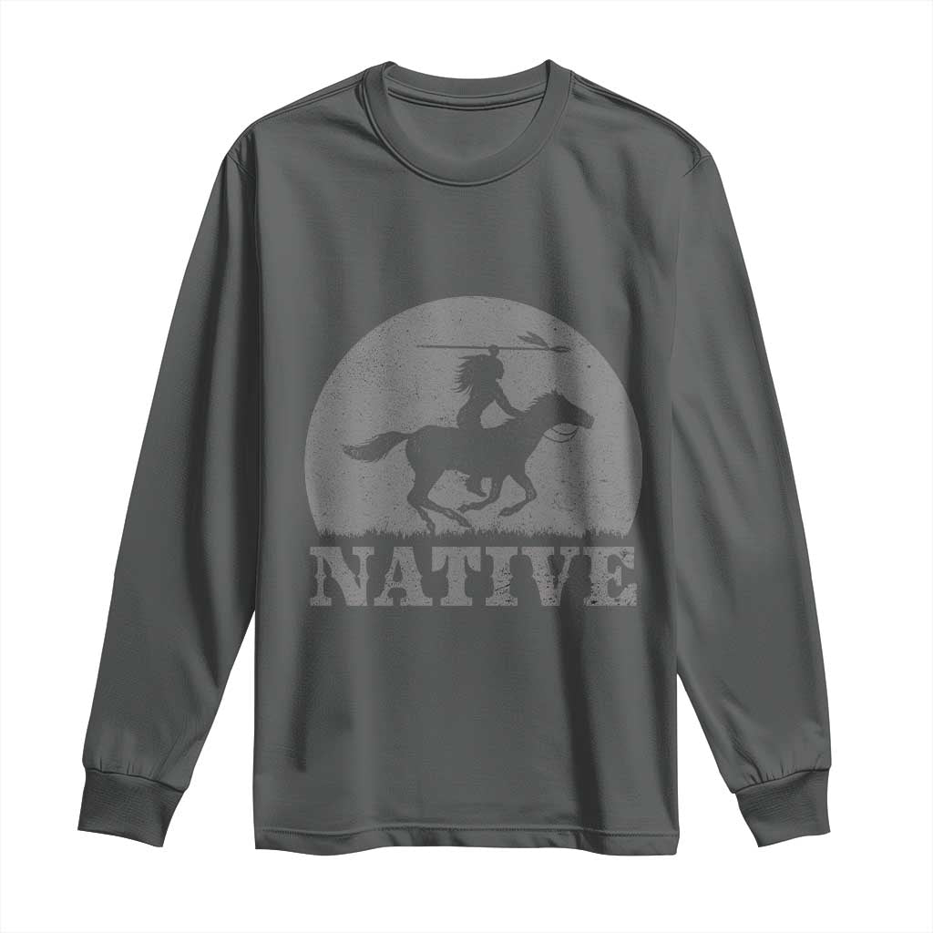 Northwest Native American Knight Pride Mountain Warrior Long Sleeve Shirt