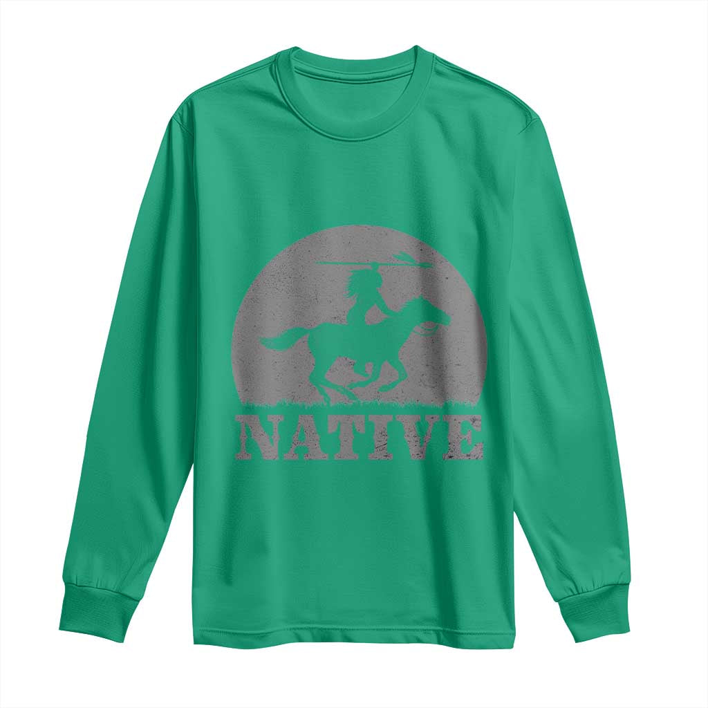 Northwest Native American Knight Pride Mountain Warrior Long Sleeve Shirt