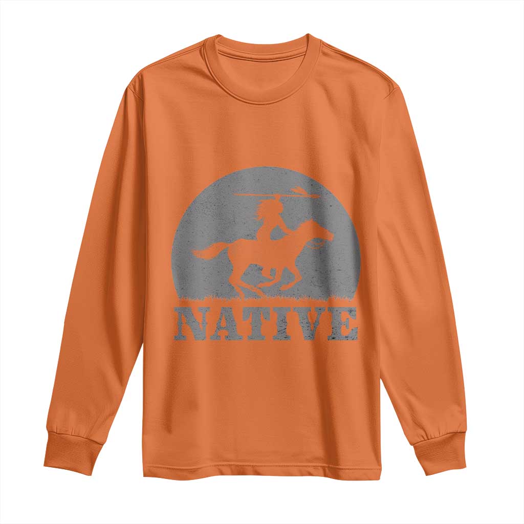 Northwest Native American Knight Pride Mountain Warrior Long Sleeve Shirt