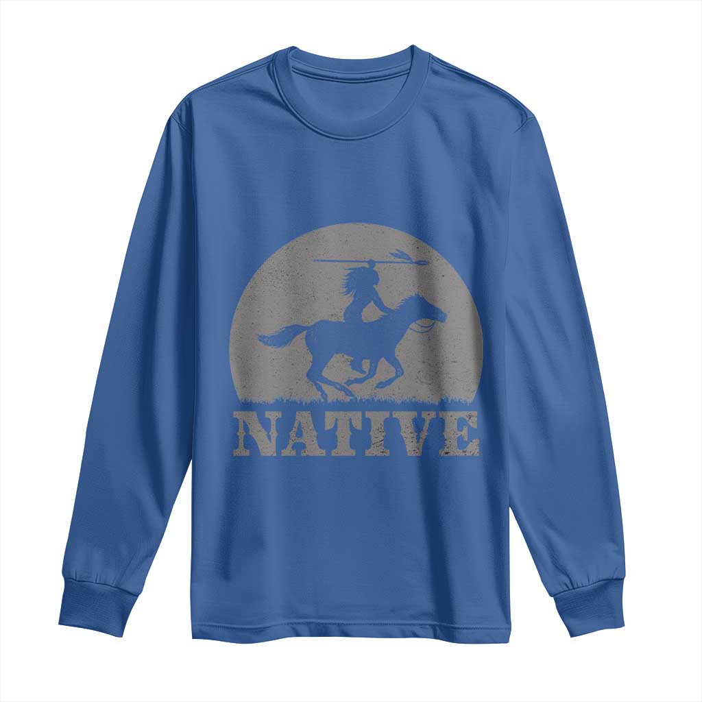 Northwest Native American Knight Pride Mountain Warrior Long Sleeve Shirt