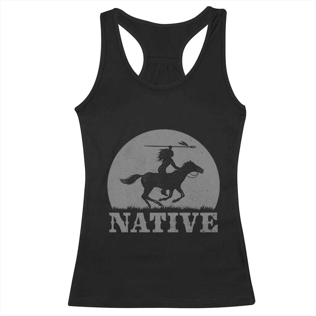 Northwest Native American Knight Pride Mountain Warrior Racerback Tank Top